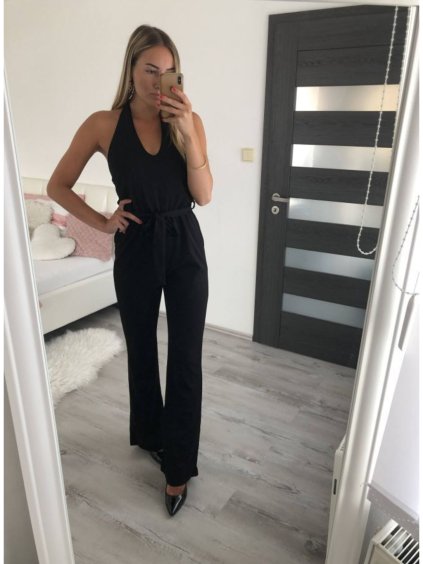 Overal elegantní dlouhý bez rukávu dámský (S/M ONE SIZE) ITALSKÁ MÓDA IMD22513