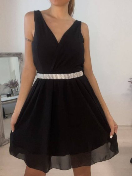Šaty elegantní šifonové na ramínka dámské (S/M ONE SIZE) ITALSKÁ MÓDA IMM2223542LS/DR (Velikost S/M/L, Barva bílá)