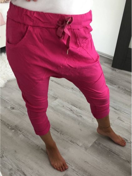 KALHOTY TEPLÁKY  BAGGY DÁMSKÉ (uni s/l) ITALSKÁ MÓDA IM520267/DR (Velikost S/M/L, Barva bílá)