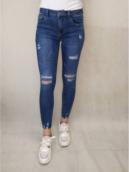 Rifle jeans dlouhé dámské (XS-XL) RE-DRESS RED222596-5/DR (Velikost S, Barva modrá)