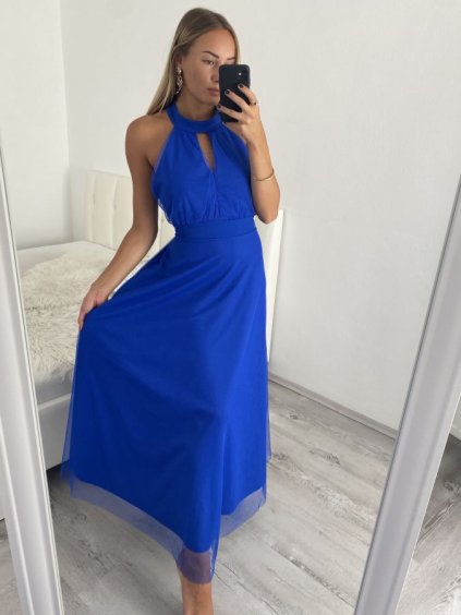 Šaty dlouhé elegantní společenské bez rukávu dámské (L/XL ONE SIZE) ITALSKÁ MÓDA IMM22FS52701/DR (Velikost L/XL, Barva bílá)
