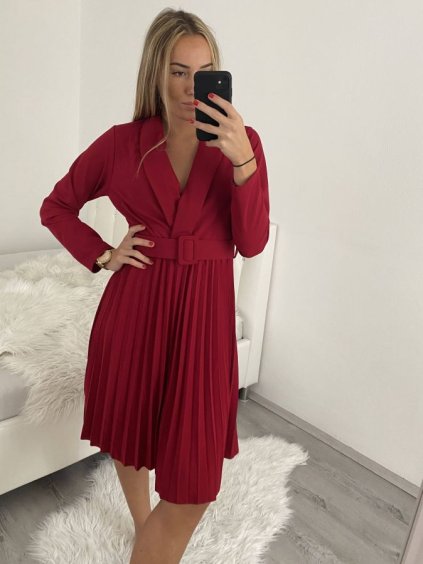 Šaty elegantní dlouhý rukáv dámské (S/M/L ONE SIZE) ITALSKÁ MÓDA IMWB22222/DR (Velikost S/M/L, Barva Černá)