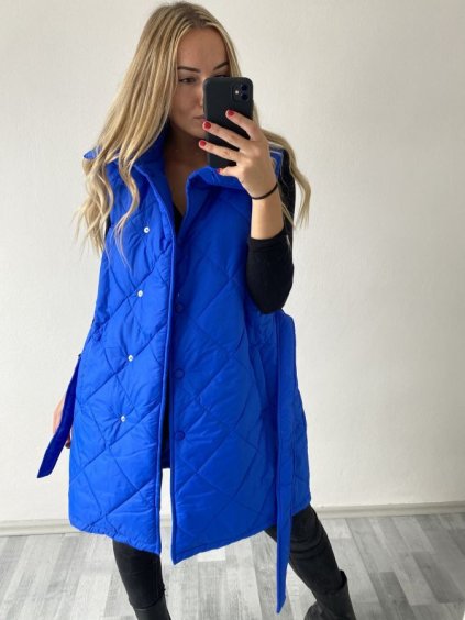 Vesta bez rukávu dámská (S/M/L ONE SIZE)ITALSKá MóDA IM4221200/DR (Velikost M/L, Barva tmavě béžová)