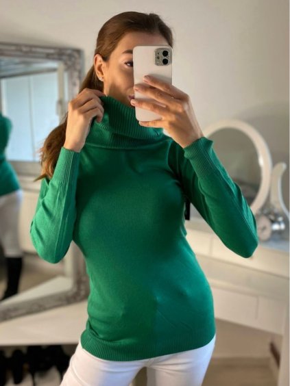 Svetr úpletový rolák dlouhý rukáv dámský (S/M ONE SIZE) ITALSKÁ MÓDA EXTRA ME IMM22FD5813/DR (Velikost S/M/L, Barva hnědá camel)