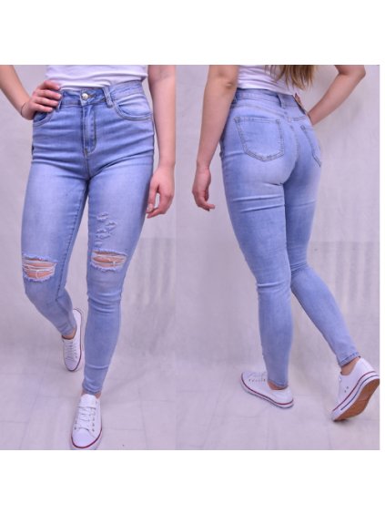 Rifle jeans dámské (25-31) P.O.P. SEVEN MA520pop5517/DR (Velikost 27, Barva modrá)