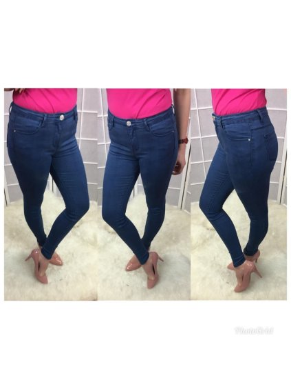 Džegíny legíny jeans  dámské (34-44) SAL SAL22Y001-3/DR (Velikost 36, Barva modrá)