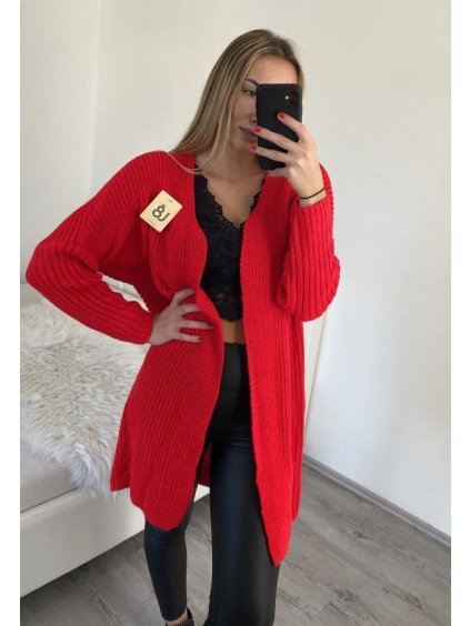 Cardigan pletený dlouhý rukáv dámský (S/M/L ONE SIZE) ITALSKÁ MÓDA IM4211865/DR (Velikost M/L, Barva Černá)