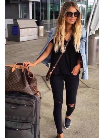 Kalhoty elastické styl jeans dlouhé dámské (25-31) gourd MA521GD6288-3Y/DR (Velikost 25, Barva Černá)