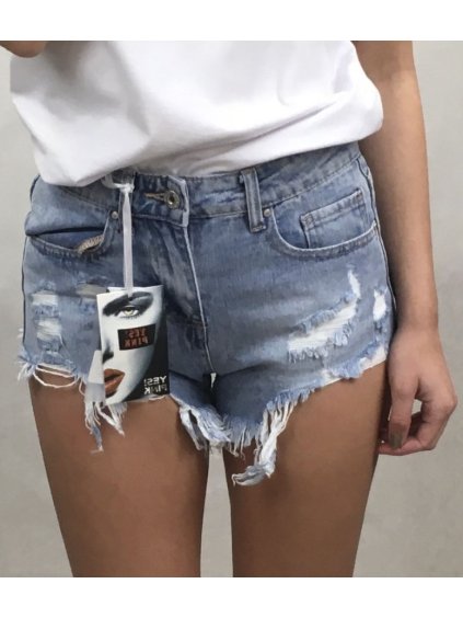 Kraťasy šortky riflové dámské (xs-xl) MA520WL1625/DR (Velikost L, Barva modrá)