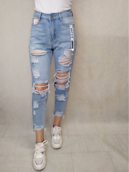Kalhoty rifle jeans dlouhé trhané dámské (XS-XL) DAYSIE DSY21B900/DR