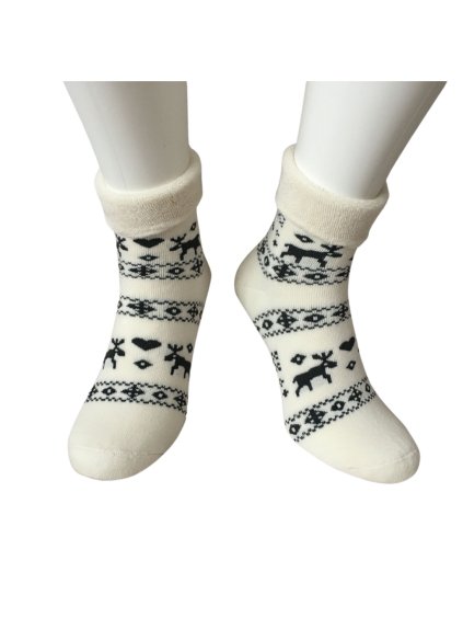Ponožky vánoční teplé termo dámské (36-40) POLSKÁ MODA DPP22268W