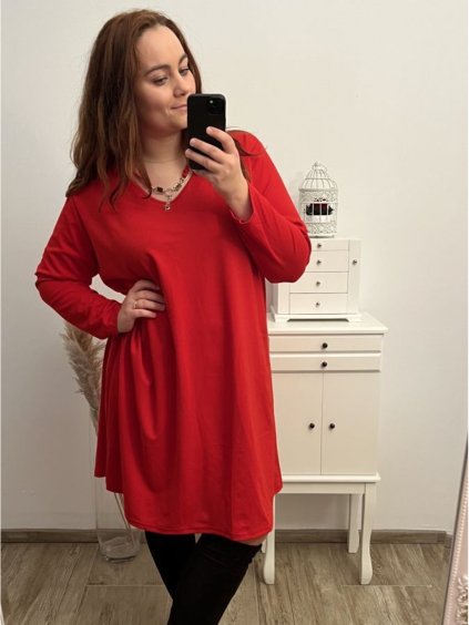 Šaty dlouhý rukáv dámské nadrozměr (2XL/3XL/4XL ONE SIZE) ITALSKÁ MÓDA IMWQ22ANNA-1/DR