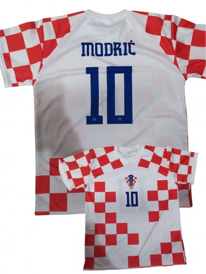 Chlapecký Fotbalový dres Modric 10 - 285171 (Barva bílo-červená, Velikost M)