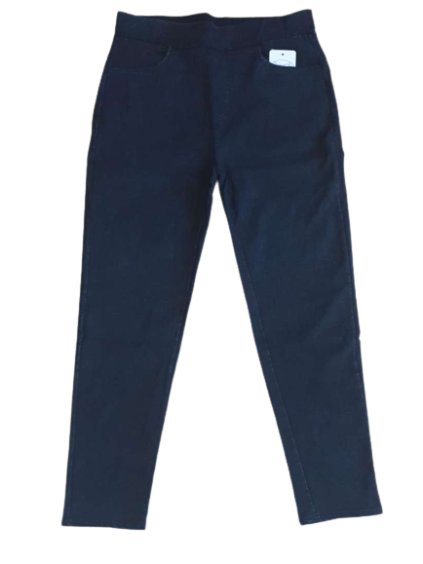 Kalhoty džegíny elastické dámské nadrozměrné (L/XL-4XL/5XL) SAL SMILING SAL22AM3006/DR (Velikost S/M/L, Barva Černá)