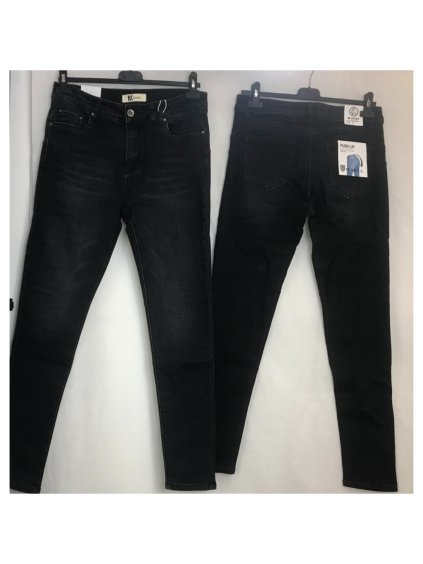 Rifle jeans douhé push up dámské nadrozměrné zateplené (29-38) M.SARA MA120MF8500/DR