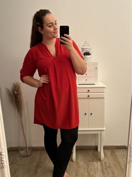 Tunika 3/4 rukáv dámská (XL/2XL ONE SIZE) ITALSKá MóDA IM322STELA/DR (Velikost XL/2XL, Barva bílá)