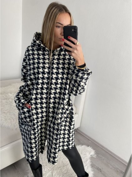 Kabát podzimní dlouhý rukáv dámský (S/M/L/XL ONE SIZE) ITALSKÁ MÓDA IMPLI2220606/DR