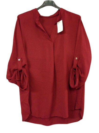 Tunika košilová dlouhý rukáv dámská nadrozměr (XL/2XL ONE SIZE) ITALSKÁ MÓDA IMD221065/DU (Velikost XL/2XL, Barva zelená smaragdová)