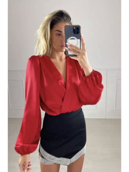 Body halenka dlouhý rukáv dámské (S/M ONE SIZE) ITALSKÁ MÓDA IMPBB22B10765/DU