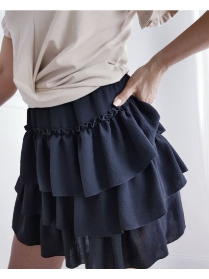Sukně krátká dámská (S/M ONE SIZE) ITALSKÁ MÓDA IMWG221357/DR (Velikost S/M/L, Barva béžová)