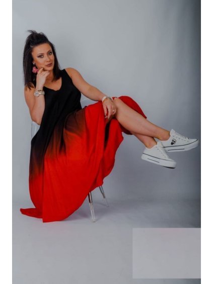 Šaty dlouhé letní bez rukávu dámské (S/M/L/XL/2XL ONE SIZE) ITALSKÁ MÓDA IMLI22007 (Velikost XL/2XL, Barva fialová)