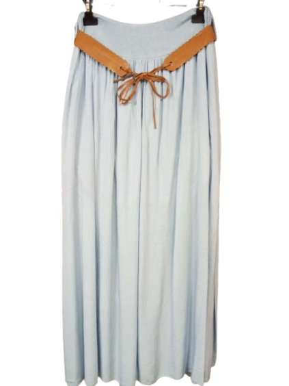 Sukně dlouhá dámská LEILA (S/M/L ONE SIZE) ITALSKÁ MÓDA IM722063/DUR (Velikost S/M/L, Barva béžová)
