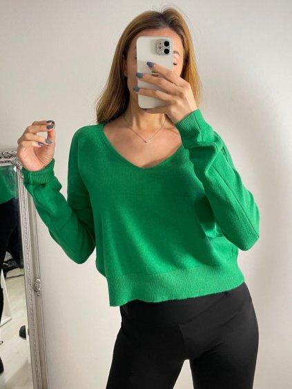 Svetr dlouhý rukáv dámské (S/M ONE SIZE) ITALSKÁ MÓDA IMPBB22Z9083-2/DR