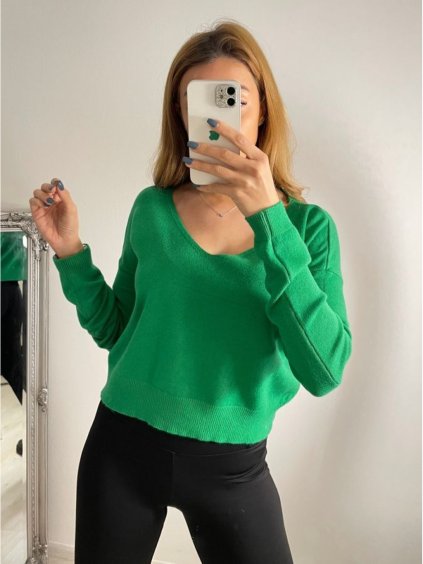 Svetr dlouhý rukáv dámské (S/M ONE SIZE) ITALSKÁ MÓDA IMPBB22Z9083-2/DR (Velikost S/M/L, Barva Černá)