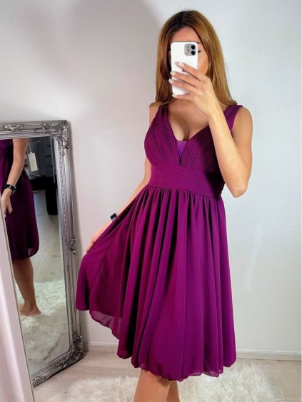 Šaty elegantní společenské na ramínka dámské (S/M ONE SIZE) ITALSKÁ MÓDA IMPSH2280565/DR (Velikost S/M/L, Barva Černá)