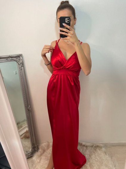 Šaty dlouhé elegantní plesové na ramínka dámské (S/M ONE SIZE) ITALSKÁ MÓDA IMWE226472/DU (Velikost S/M/L, Barva Černá)