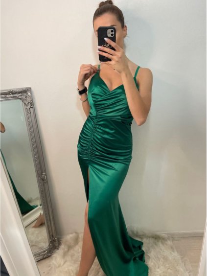 Šaty elegantní na ramínka dámské (S/M ONE SIZE) ITALSKÁ MÓDA IMPBB22A11298/DU