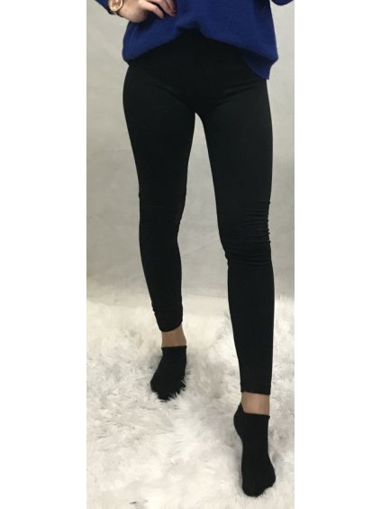 Legíny extra zateplené dlouhé dámské nadrozměr (S/M/L-XL/2XL) MIEGO MIE22923/DU (Velikost XL/2XL, Barva Černá)
