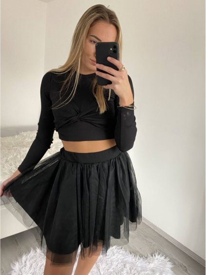Sukně tylová krátká dámská (S/M ONE SIZE) ITALSKÁ MÓDA IMM221212/DR