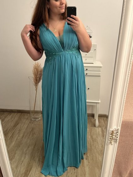 Šaty plesové elegantní společenské bez rukávu dámské nadrozměr (L/XL/2XL ONE SIZE) ITALSKÁ MÓDA IMM2360029/DU (Velikost XL/2XL, Barva tmavě červená)