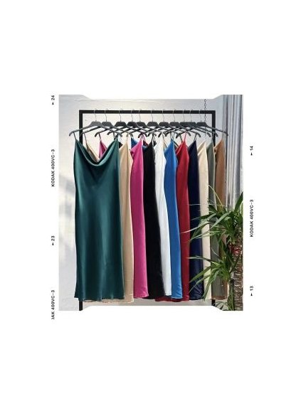 Šaty elegantní na ramínka dámské (S/M ONE SIZE) ITALSKÁ MÓDA IMPSH22L51718/DR