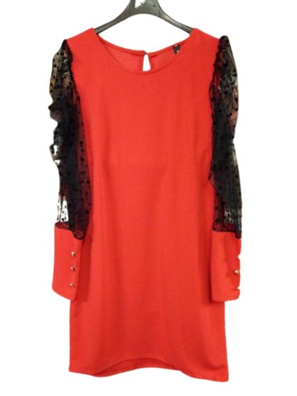 Šaty elegantní dlouhý rukáv dámské (S/M ONE SIZE) ITALSKÁ MÓDA IMWK22LAURA/DU