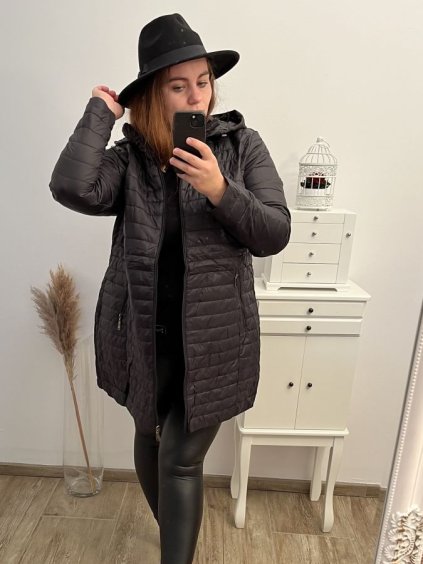 Bunda prošívaná s kapucí nadrozměr (5XL-9XL) Victoria rossi ELR22ROSSi22-10