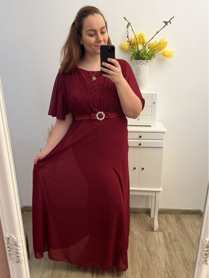 Šaty společenské elegantní plesové krátký rukáv dámské nadrozměr (XL/2XL ONE SIZE) ITALSKÁ MÓDA IMM239016ZO/DU (Velikost XL/2XL, Barva Černá)