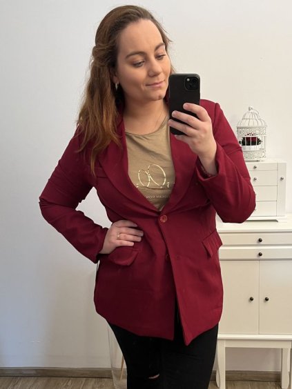 Sako dlouhý rukáv dámský nadrozměr (L/XL/2XL ONE SIZE) ITALSKÁ MÓDA IM422MARIA/DU (Velikost L/XL, Barva Černá)