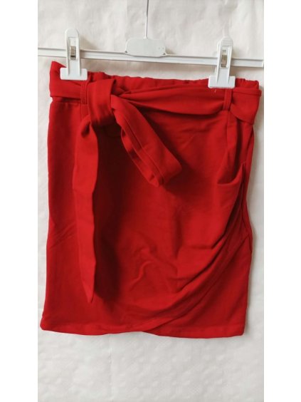 Sukně krátká mini  dámská (s/m one size) ITALSKÁ MÓDA IMD8984/D/28 (Barva červená)