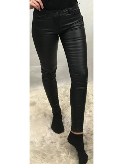 Kalhoty koženkové dlouhé dámské (36-40) MISSANNA MA119H2472/DU (Velikost 36, Barva Černá)