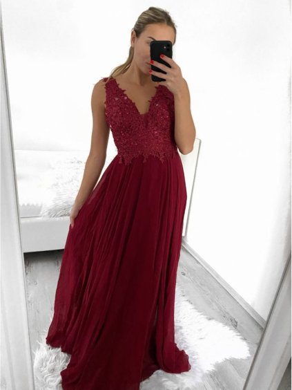 Šaty společenské plesové dlouhé s krajkou bez rukávu dámské (S/M ONE SIZE) ITALSKÁ MÓDA IMM2318805/DU (Velikost S/M/L, Barva modrá královská)