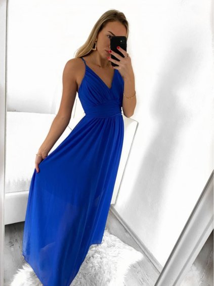 Šaty společenské dlouhé elegantní dámské (S/M ONE SIZE) ITALSKÁ MÓDA IM923SILVIA/DU (Velikost S/M/L, Barva Černá)