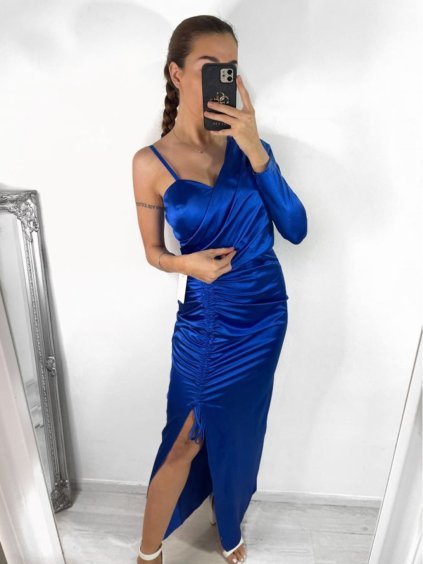 Šaty dlouhý rukáv dámské (S/M ONE SIZE) ITALSKÁ MÓDA IMPBB23A116211/DU (Velikost S/M/L, Barva Černá)