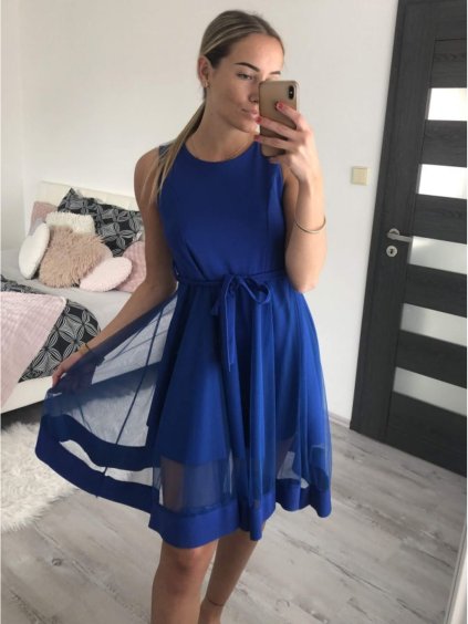 Šaty elegantní letní bez rukávu dámské (S/M/L ONE SIZE) ITALSKÁ MÓDA IM923NELA/DU (Velikost S/M/L, Barva bílá)
