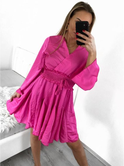 Šaty elegantní dlouhý rukáv dámské (S/M ONE SIZE) ITALSKÁ MÓDA IMM23M56086/DU (Velikost S/M/L, Barva Černá)