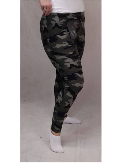 Legíny dlouhé dámské (M-2XL) SAL SMILING SAL22X-33 (Velikost M/L, Barva maskáčová)