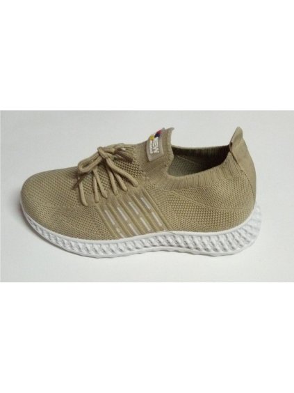 Botasky tenisky dámské (36-41) WSHOES HQ01-4 (Velikost 36, Barva tmavě béžová)