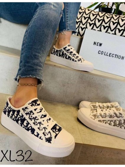 Boty tenisky dámské (36-41) WSHOES OBUV OBE21XL32B (Velikost 36, Barva Černá)