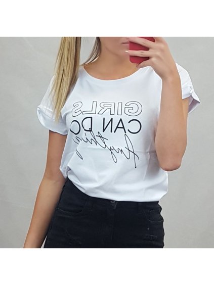 Tričko krátký rukáv dámské (uni s/m) TURECKÁ MODA IMT20136 (Velikost S/M/L, Barva Černá)